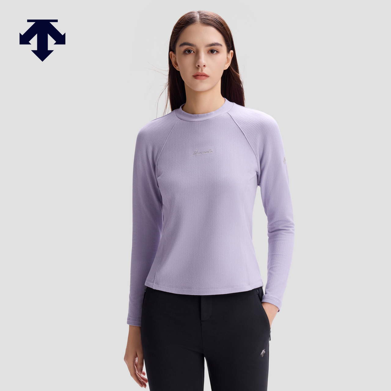 DESCENTE迪桑特WOMEN’S SKI STYLE系列女士小高领长袖针织衫