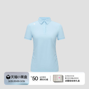 春夏新品 DESCENTEGOLF迪桑特高尔夫女士PRO系列收腰短袖 POLO衫