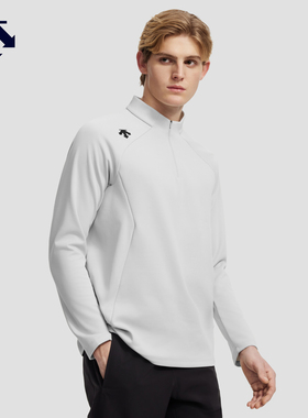 DESCENTE迪桑特TRAINING男士SOLOTEX长袖半拉链贴身保暖针织衫