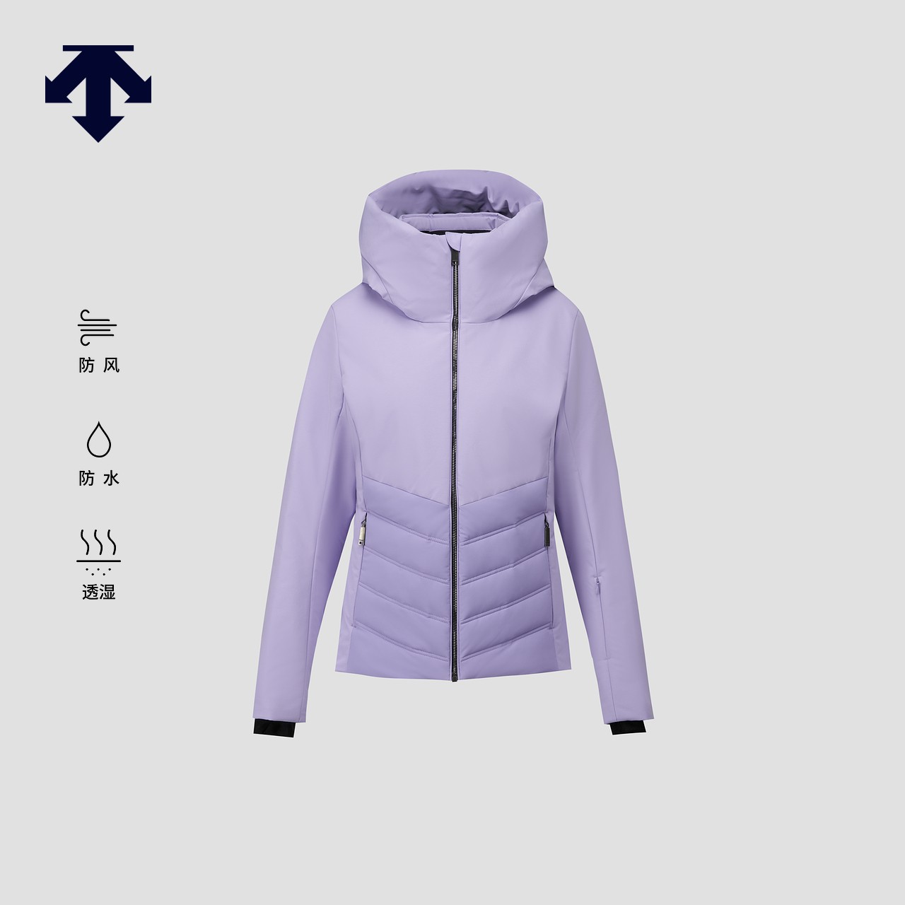 DESCENTE迪桑特HEAT NAVI保暖防风防水透湿女士专业双板滑雪服