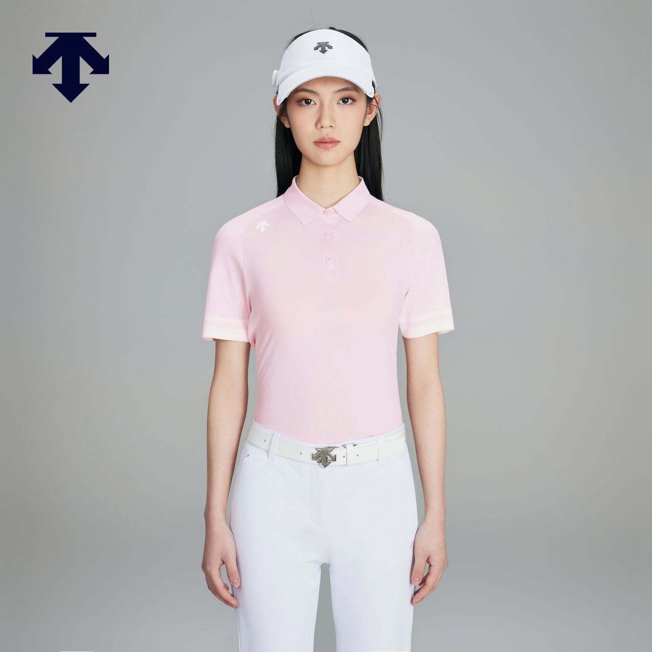 DESCENTEGOLF迪桑特高尔夫PRO女士弹力防晒短袖POLO衫