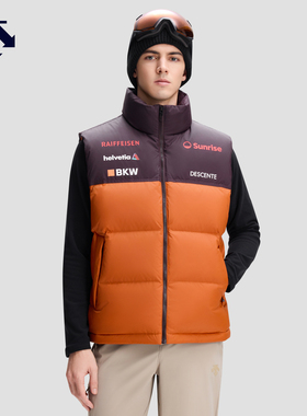 DESCENTE迪桑特SKI STYLE系列运动休闲Replica拼色男士羽绒马甲
