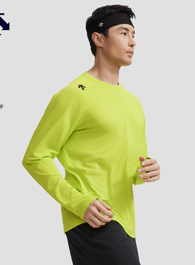 DESCENTE迪桑特RUNNING系列跑步运动健身男士长袖T恤针织衫