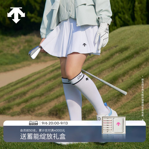 DESCENTE迪桑特儿童 GOLF 女童运动半身裙短裙百褶裙