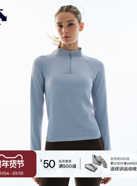 DESCENTE迪桑特WOMEN’S TRAINING系列女士半拉连长袖针织衫