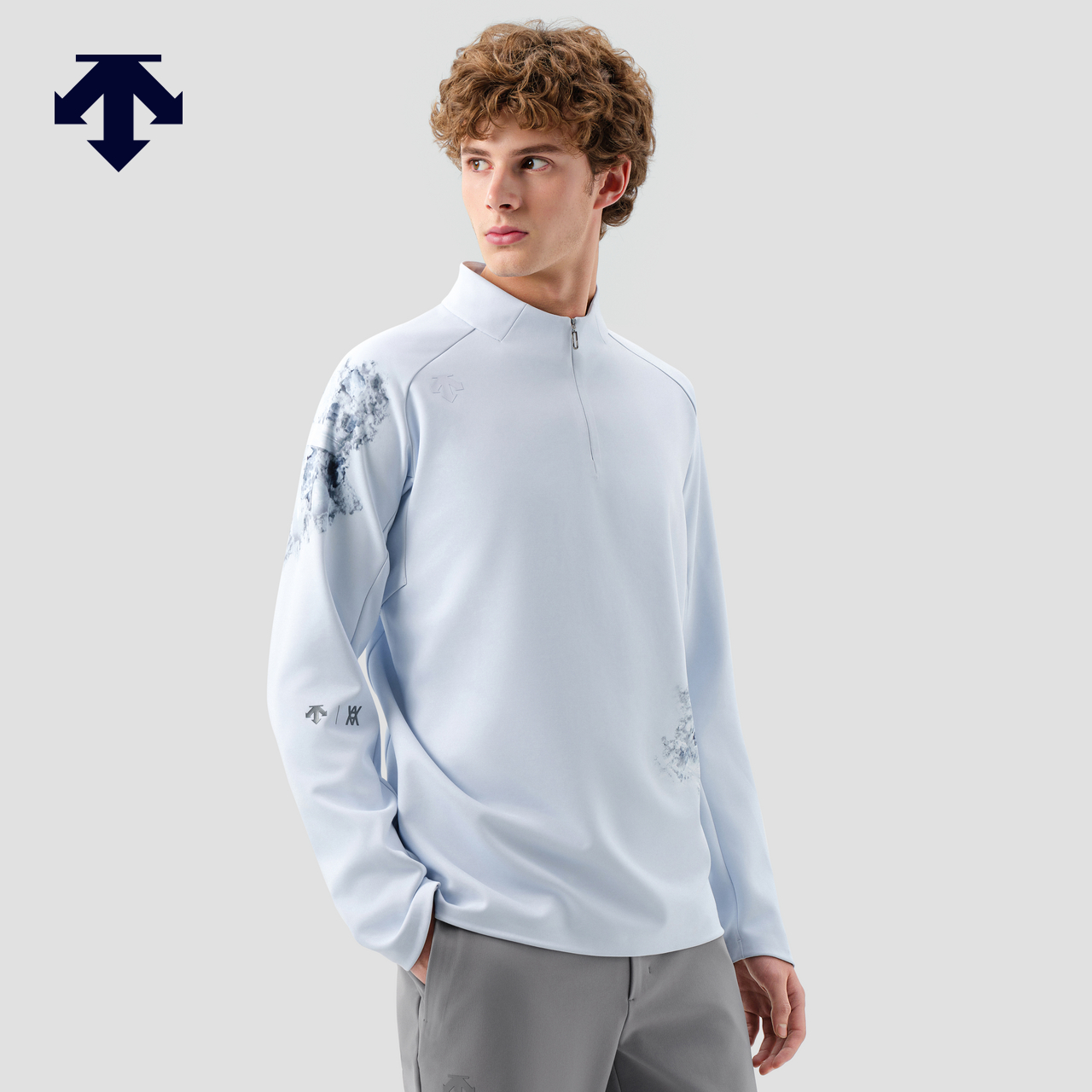 DESCENTE x Daniel Arsham艺术家联名系列男士半拉链长袖针织衫