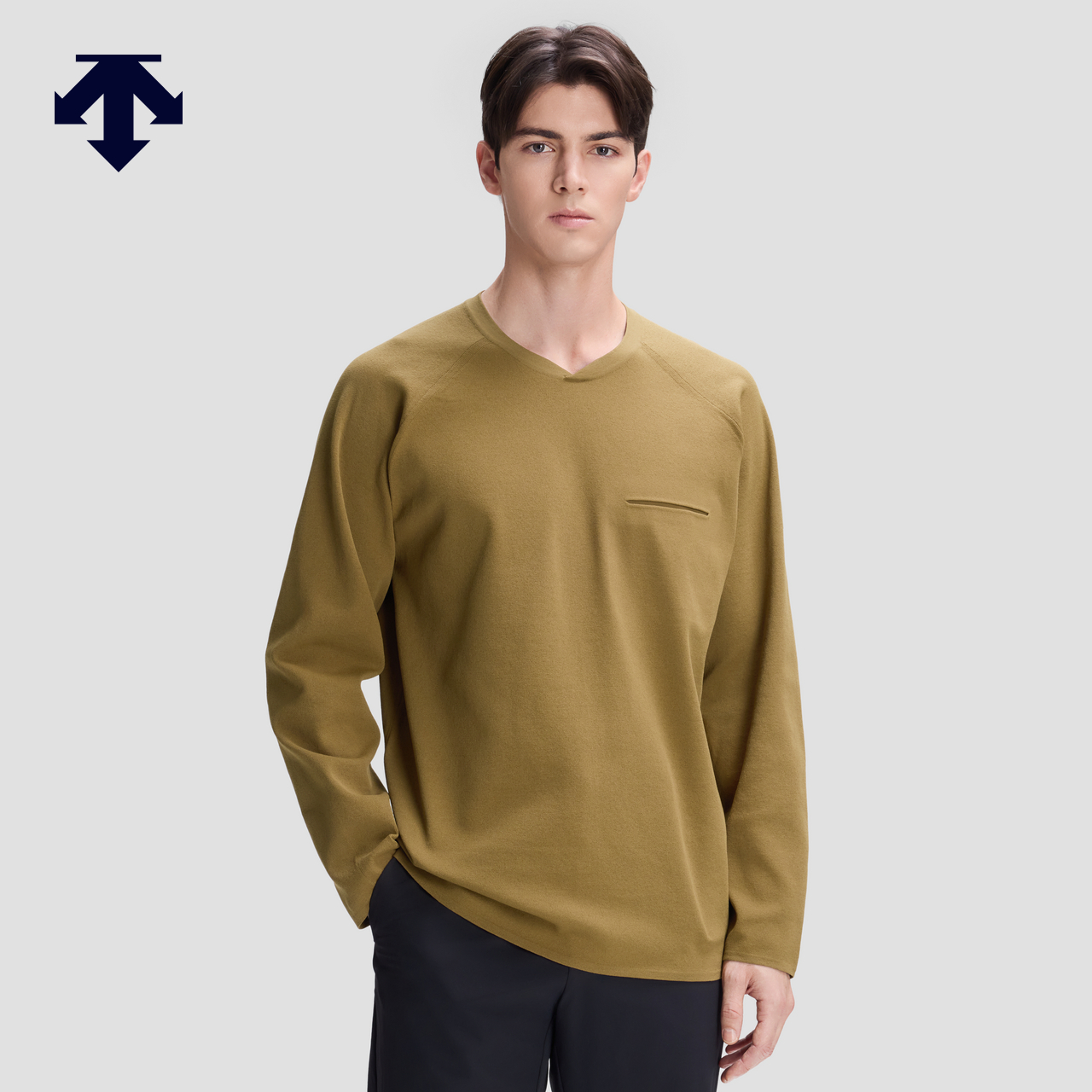 DESCENTE迪桑特DUALIS系列都市通勤男士针织套头衫