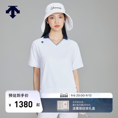 DESCENTEGOLF迪桑特高尔夫女士轻质防晒短袖POLO衫 夏季
