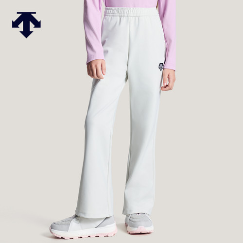 DESCENTE迪桑特儿童SKI STYLE女童针织运动长裤喇叭裤厚绒