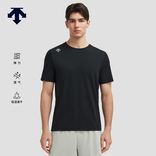 DESCENTE迪桑特RUNNING系列跑步运动健身F360男士速干短袖T恤