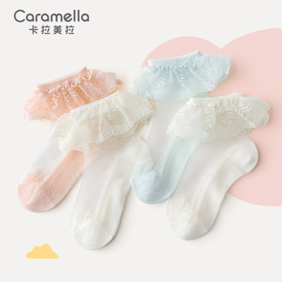 caramella女童袜子公主夏天