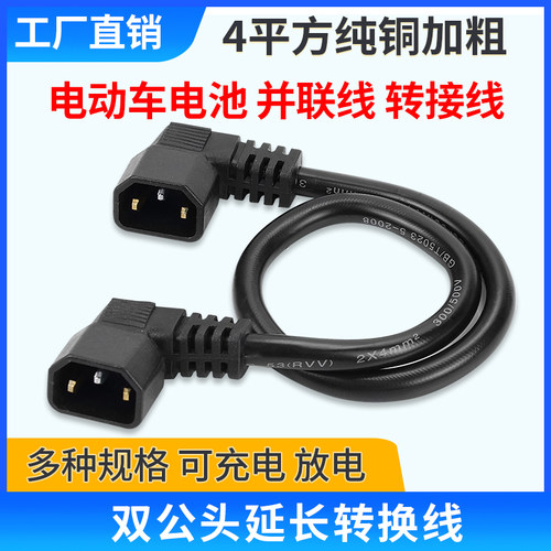 电瓶放电双公头捷安特雅迪