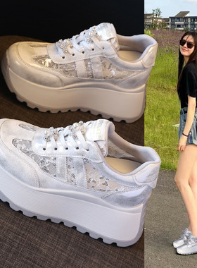2026新款HC5530厚底内增高网面透气阿甘老爹鞋女春夏季蕾丝