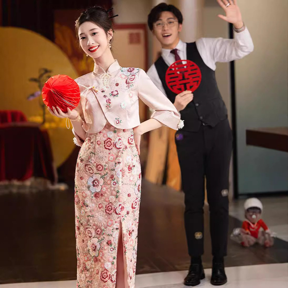 2026新款新中式旗袍结婚新娘敬酒服气质长款婚礼复古国风套装宴会