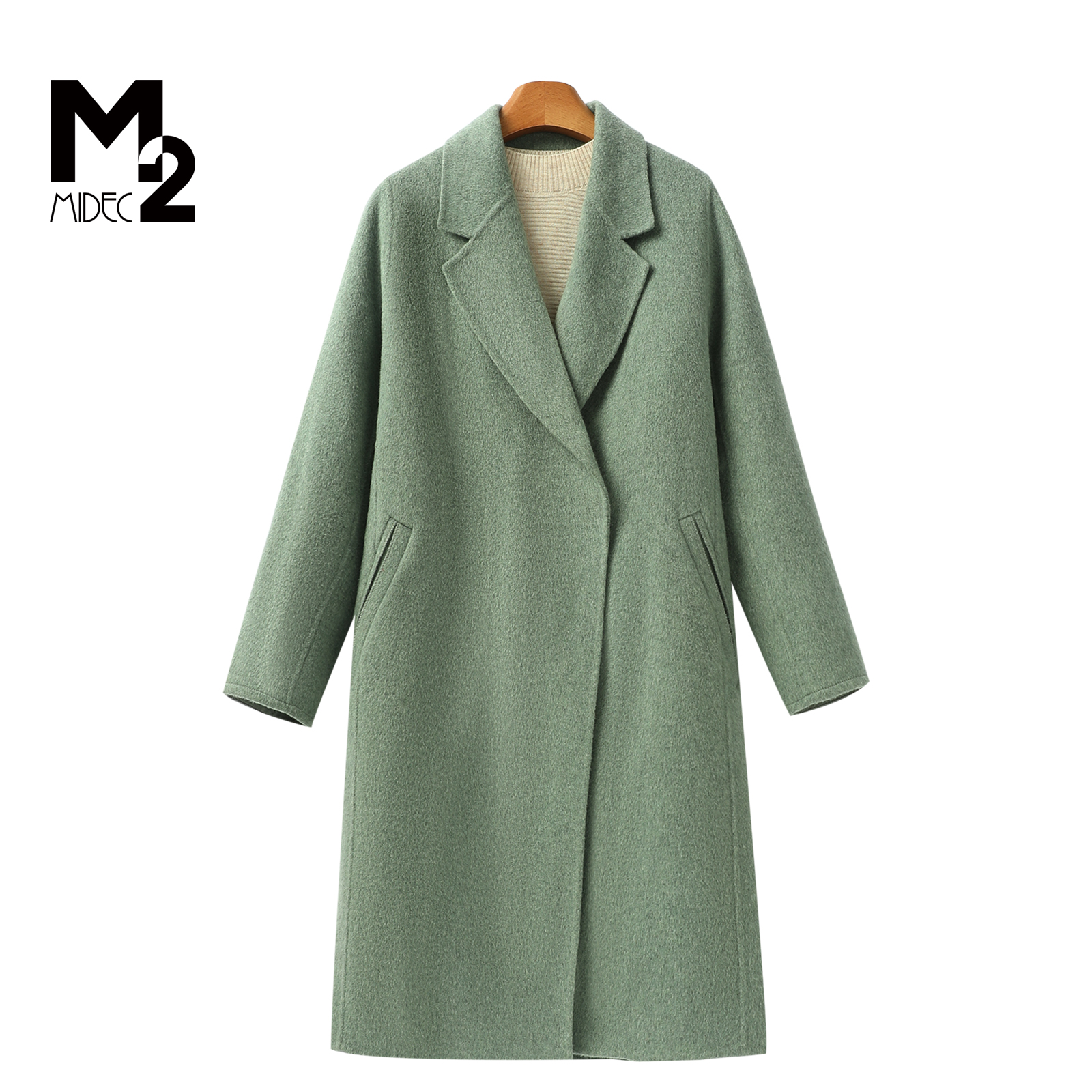 M2正品羊毛双面呢大衣外套