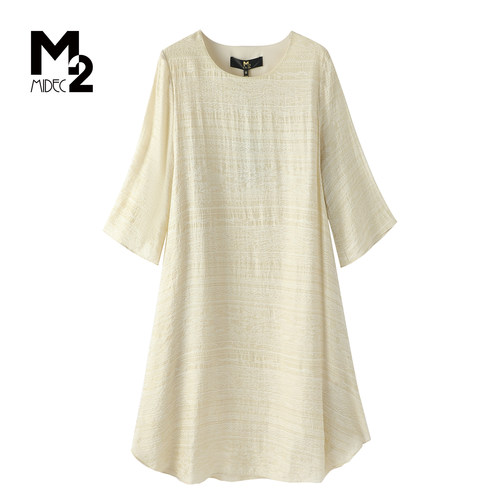 M2春夏简约宽松显瘦遮肚连衣裙