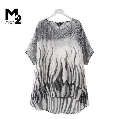 M2折扣店夏季妈妈短袖桑蚕丝小衫