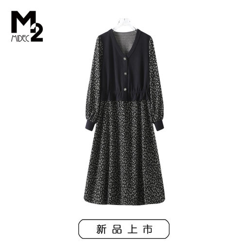 M2新款2025春秋季新款长袖连衣裙