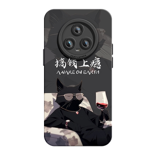 适用于荣耀magic5手机壳Pro潮牌卡通4天使眼4pro液态硅胶软壳4至臻版男外壳全包2023新款搞钱上瘾honor保护套