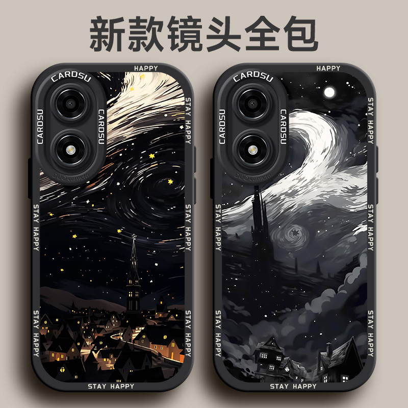 适用于oppoa2x手机壳k10艺术梵高图k9潮牌k9x液态硅胶k5软壳a1Pro防摔a2pro男外壳新款网红55保护套