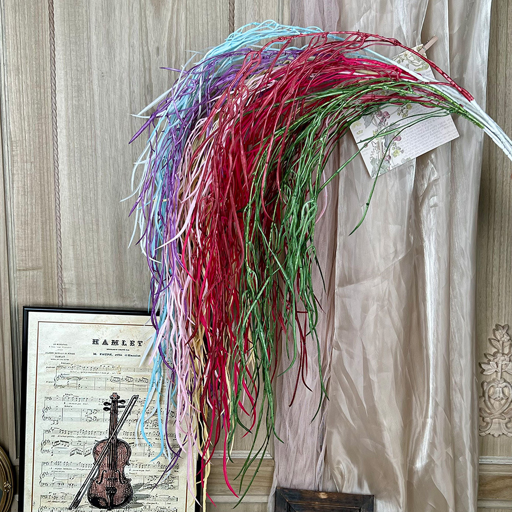 千丝万缕空气草仿真绿植森系植物婚礼堂花排打底装饰婚庆造景道具