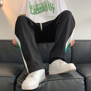 休闲裤男 宽松春夏新款高街撞色裤子411-1-k2826-p33图片