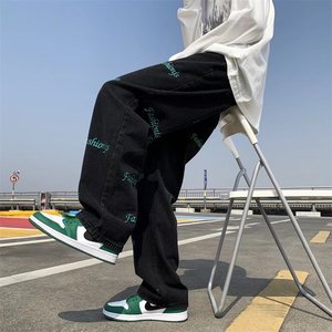美式裤子男高街ins潮牌浅色高级感春夏小众裤子 411-1-k43-p45图片