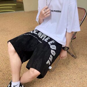 美式高街短裤男夏季ins休闲中裤篮球五分裤411-1-D533-P28图片
