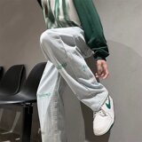 美式裤子男高街ins潮牌浅色高级感春夏小众裤子411-1-k43-p45，男装牛仔裤，星座410-2