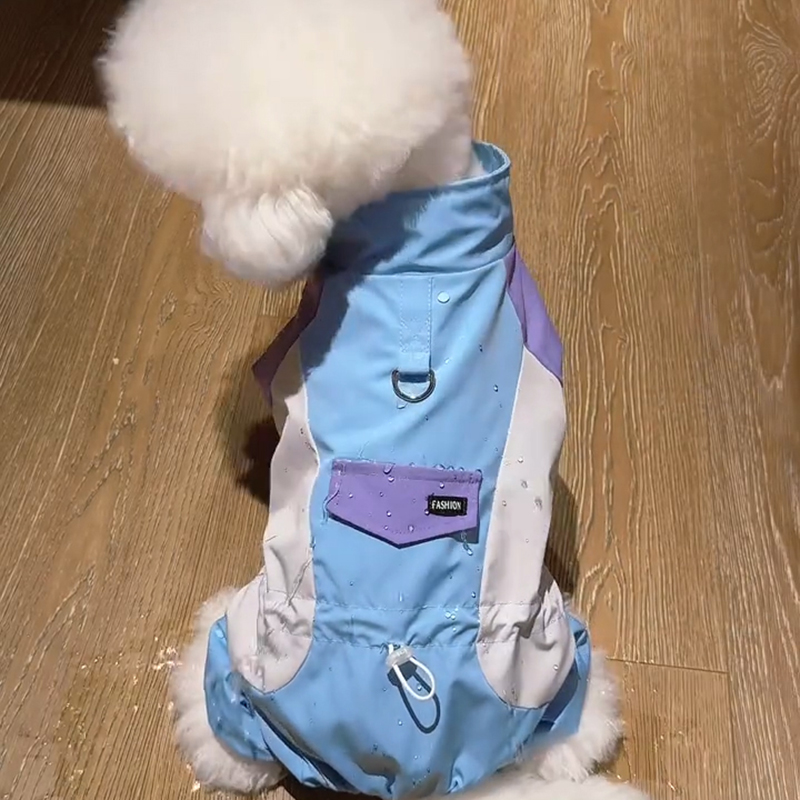 狗狗衣服秋冬加绒四脚棉衣小型幼犬雪纳瑞比熊泰迪冬季保暖冲锋衣