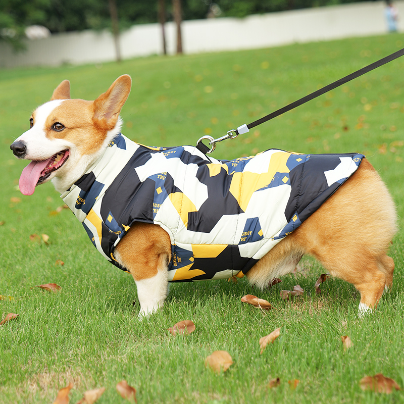 柯基专用狗狗衣服秋冬装棉衣腊肠犬幼犬可牵引冬天保暖加厚棉马甲