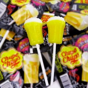珍宝珠棒棒糖果啤酒造型15g袋干杯乐热带水果味儿童零食橘子味
