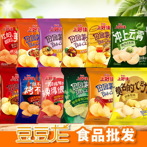 上好佳田园薯片80克*12袋/箱