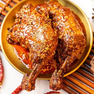 谭八爷香辣味手枪大鸡腿开袋即食红油冷吃熟食肉食辣卤鸡肉零食