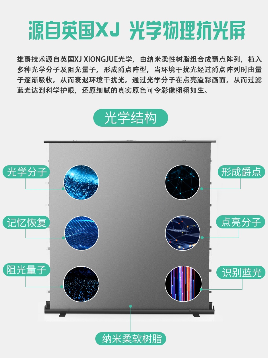 新品雄爵高清抗光幕布拉s线地拉式100英寸投影幕支架落地免打孔移