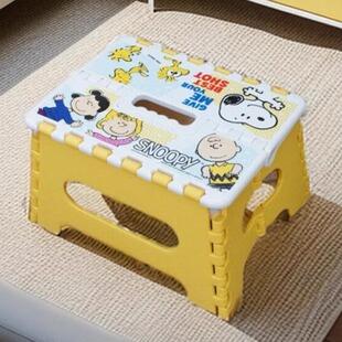 加厚便携折叠椅子儿童塑料脚踏凳卡通小板凳挂浴室耐磨防滑可拆卸