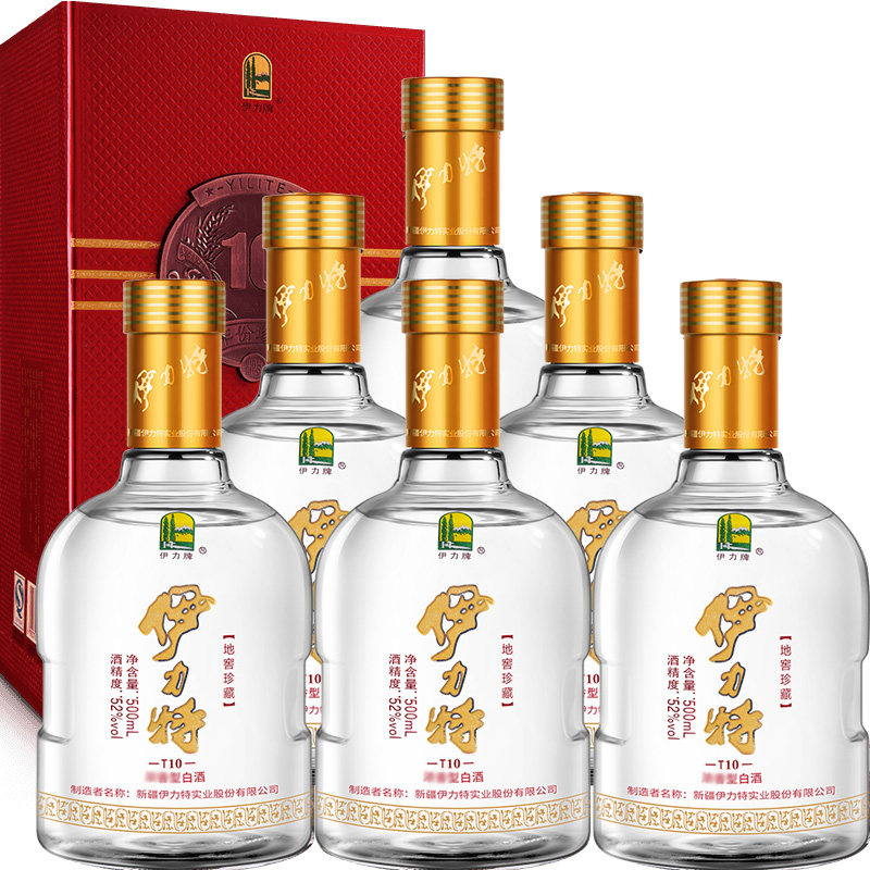 伊力特52度地窖珍藏整箱6瓶白酒浓香绵柔型高度纯粮送礼口粮新疆