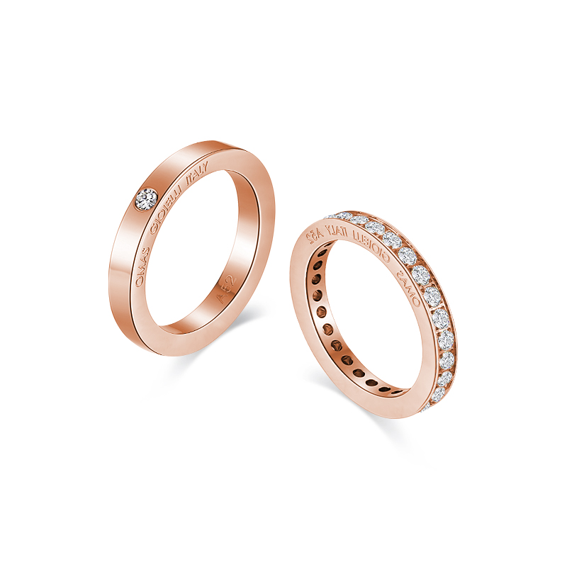 意大利情侣戒指满天星小众设计