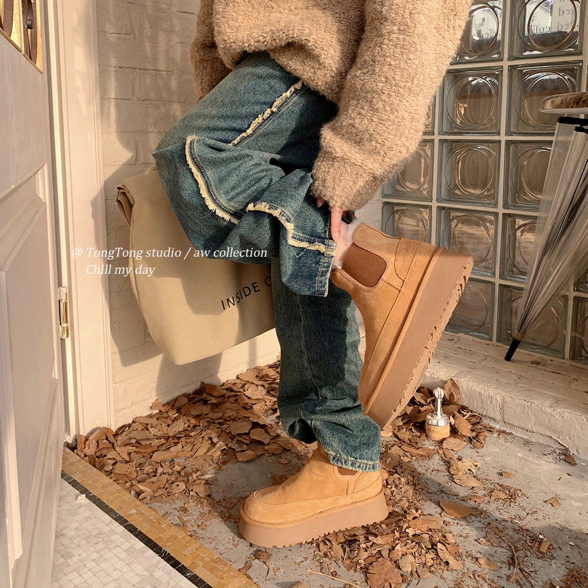 小个子的福音~厚底增高雪地靴