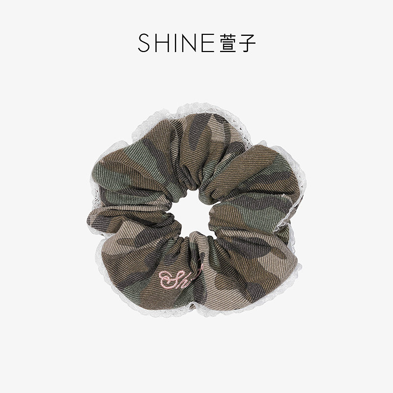 SHINE萱子饰品迷彩系列甜酷风发圈时髦设计感皮筋发绳大肠发圈