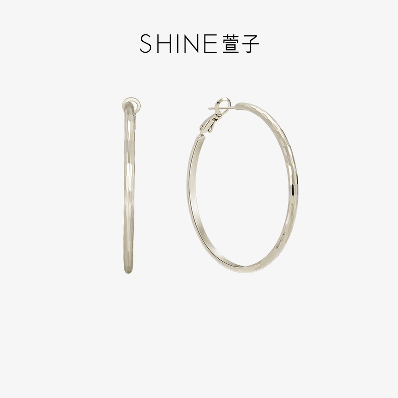 SHINE萱子时尚百搭金属耳圈