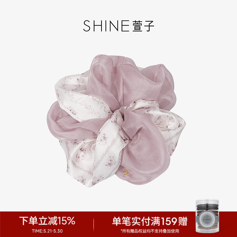 SHINE萱子饰品柔雾玫瑰系列氛围感大肠发圈头绳约会穿搭