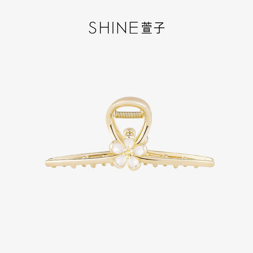 SHINE萱子饰品精致金属花朵抓夹