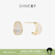 SHINE萱子饰品优雅轻奢贝壳耳环气质金色耳钉耳饰生日礼物