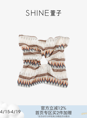SHINE萱子饰品原野牧歌系列民族风花纹方巾发圈出游波嬉风发绳