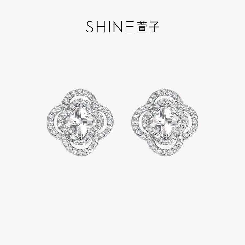 【七七酱直播间】SHINE萱子饰品简约优雅花朵耳钉S925银针防