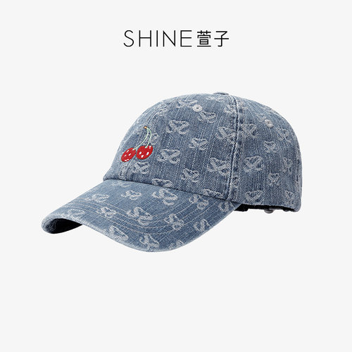 SHINE萱子牛仔樱桃系列棒球帽