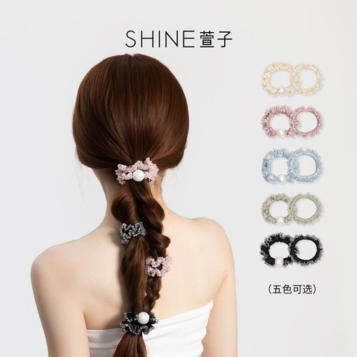 SHINE萱子优雅精致水晶大肠发圈
