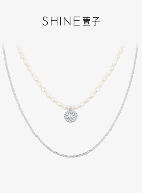 萱子饰品优雅双层淡水珠项链