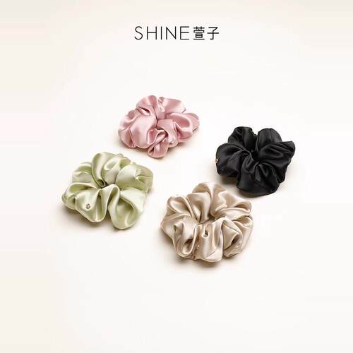 SHINE萱子优雅气质真丝大肠发圈